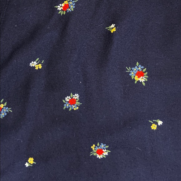 Vintage ESPRIT navy blue and red floral blouse - Picture 4 of 5
